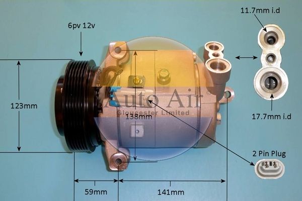 AUTO AIR 14-0271P Air Compressor A/C Air Conditioning Fits Chevrolet Vauxhall