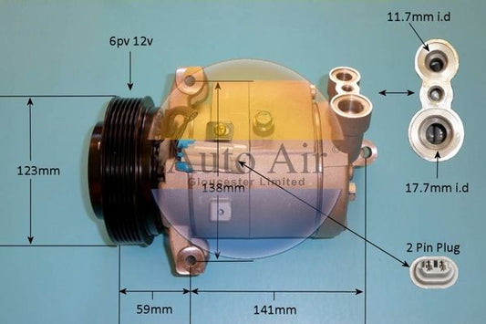 AUTO AIR 14-0271P Air Compressor A/C Air Conditioning Fits Chevrolet Vauxhall