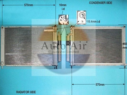Auto Air 16-9950 A/C Condenser Air Conditioning Fits Nissan Micra Micra C+C Note