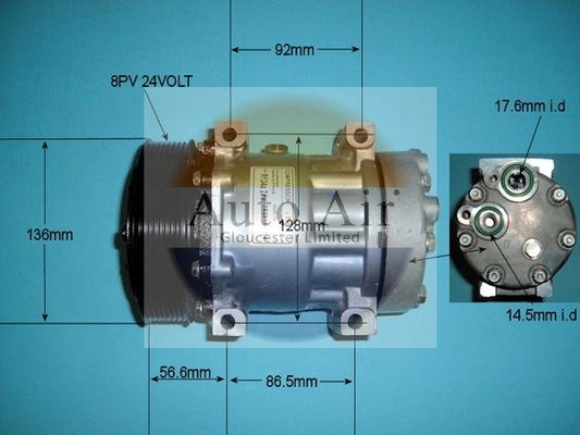 AUTO AIR 14-8044P Air Conditioning Compressor A/C Air Con Replacement Repair