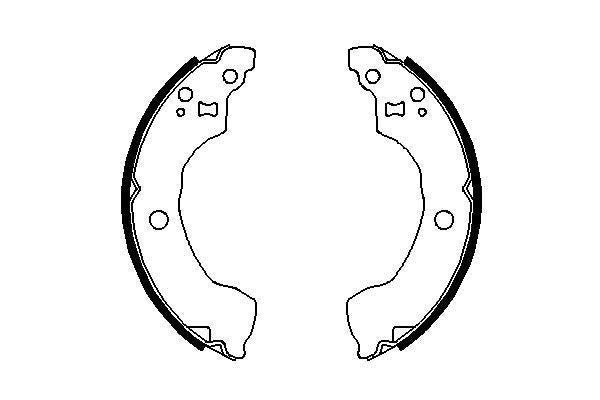 BOSCH 0986487691 Brake Shoe Set Rear 36.5mm Width Fits Nissan Almera Primera