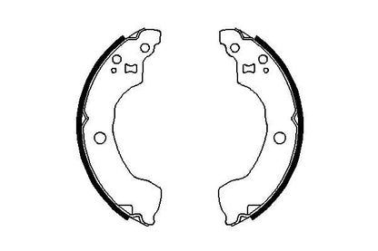 BOSCH 0986487691 Brake Shoe Set Rear 36.5mm Width Fits Nissan Almera Primera