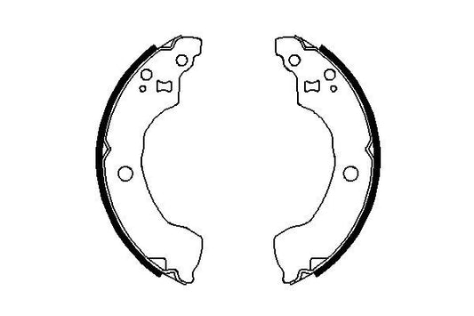 BOSCH 0986487691 Brake Shoe Set Rear 36.5mm Width Fits Nissan Almera Primera