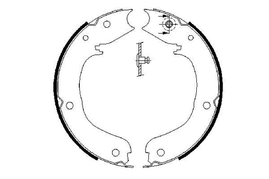 BOSCH 0986487710 Brake Shoe Set For Parking Brake 34mm Width Fits MITSUBISHI