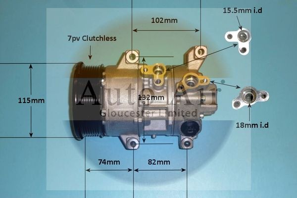 AUTO AIR 14-6208P Air Compressor A/C Air Con Air Conditioning Fits Toyota