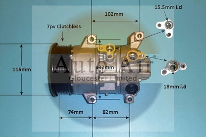 AUTO AIR 14-6208P Air Compressor A/C Air Con Air Conditioning Fits Toyota