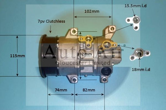 AUTO AIR 14-6208P Air Compressor A/C Air Con Air Conditioning Fits Toyota
