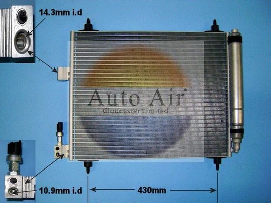 AUTO AIR 16-1982 Air Conditioning Condenser Fits Citroen C5 C6 Peugeot 407