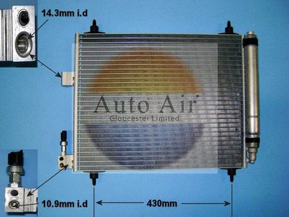 AUTO AIR 16-1982 Air Conditioning Condenser Fits Citroen C5 C6 Peugeot 407