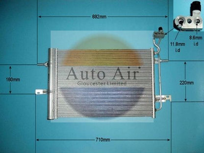 AUTO AIR 16-9811 Air Conditioning Condenser A/C Air Con For Vauxhall Meriva