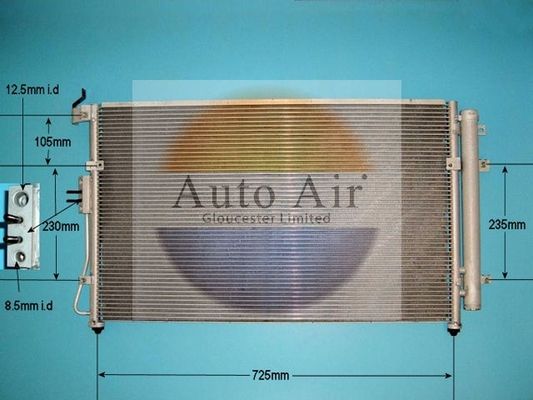 AUTO AIR 16-9961 Air Conditioning Condenser Air Con Replacement Fits Kia Sedona