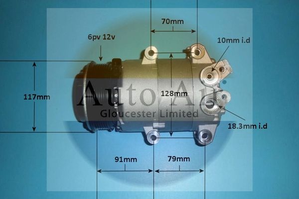 AUTO AIR 14-2091P Air Conditioning Compressor A/C Air Con Replacement Fits Ford