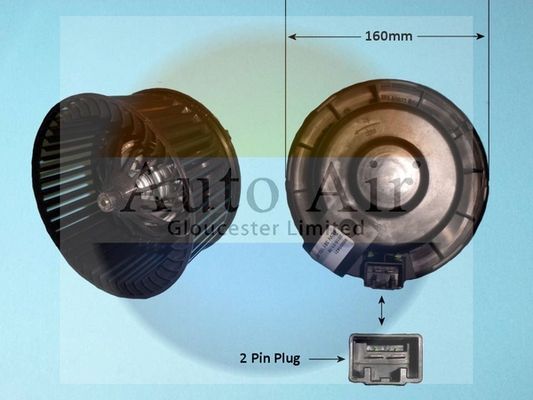 AUTO AIR 21-0153 Interior Blower 200W Power Heating/Ventilation Fits Ford