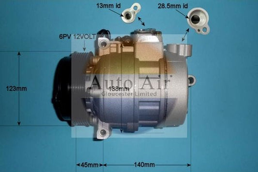 Auto Air 14-0309P A/C Compressor Air Conditioning Fits Chrysler Mercedes-Benz