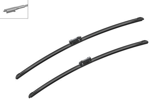 2 x BOSCH AEROTWIN A100S Flat Wiper Blades (Pair) Fits Mercedes Peugeot