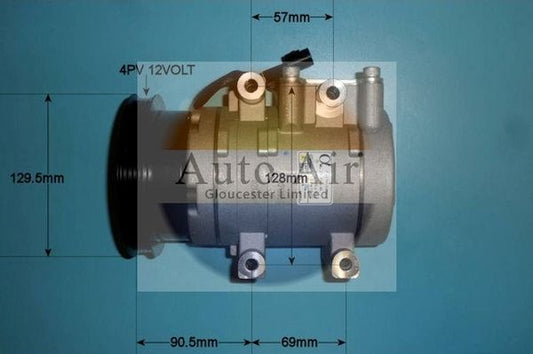 Auto Air 14-1028P A/C Air Con Compressor Air Conditioning 12V Fits Hyundai