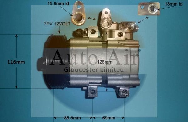 AUTO AIR 14-1441P Air Compressor A/C Air Con Air Conditioning Fits Kia Sorento