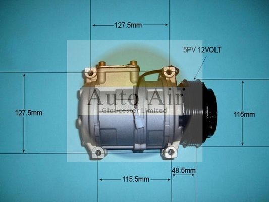Auto Air 14-0750P A/C Air Con Compressor Air Conditioning 12V Voltage Fits BMW