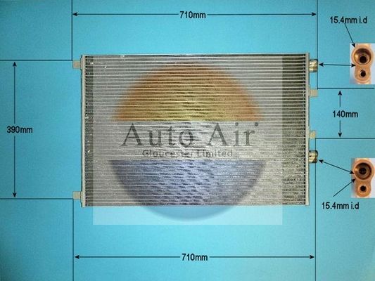 AUTO AIR 16-1100A Air Conditioning Condenser A/C Air Con Replacement For Renault