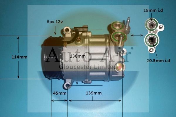 AUTO AIR 14-2066P Air Compressor A/C Air Conditioning Fits Ford Mazda Volvo