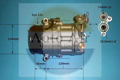 AUTO AIR 14-2066P Air Compressor A/C Air Conditioning Fits Ford Mazda Volvo