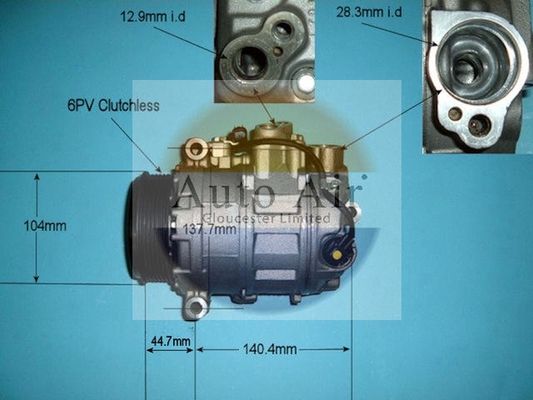 Auto Air 14-6201P A/C Air Con Compressor Air Conditioning Fits Mercedes-Benz