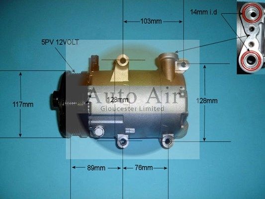 Auto Air 14-0082P A/C Air Con Compressor Air Conditioning Fits Ford Volvo