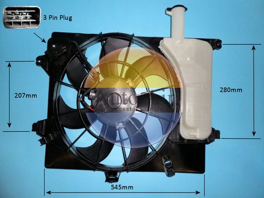 AUTO AIR 05-1473 Radiator Fan Electric Motor Centre Cooling Fits Hyundai i30