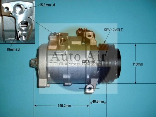 Auto Air 14-9722P Air Conditioning Compressor Fits BMW X5 Land Rover Range Rover