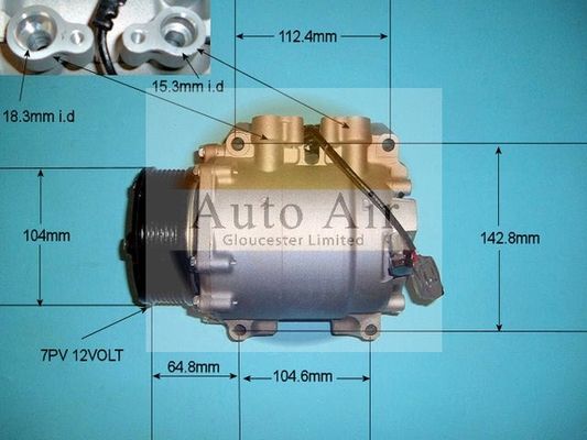Auto Air 14-9724P A/C Air Con Compressor Air Conditioning Fits Honda Accord CR-V