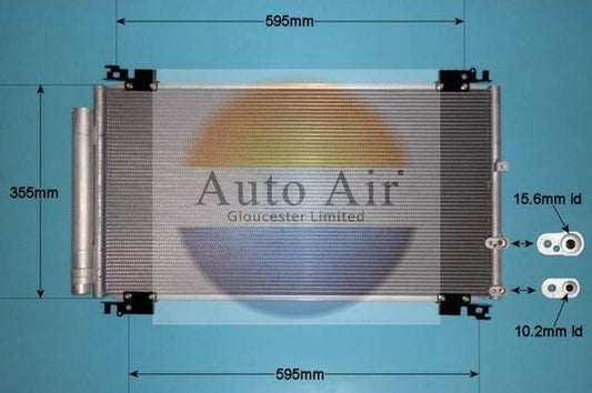 AUTO AIR 16-1431 Air Conditioning Condenser Air Con Replacement Fits Lexus IS C