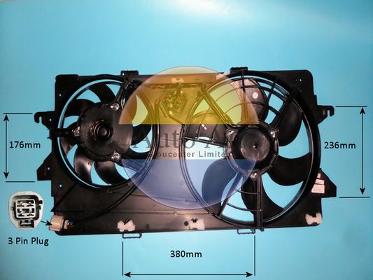 AUTO AIR 05-1254 Radiator Fan Electric Motor Centre Cooling Fits Ford Transit