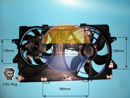 AUTO AIR 05-1254 Radiator Fan Electric Motor Centre Cooling Fits Ford Transit