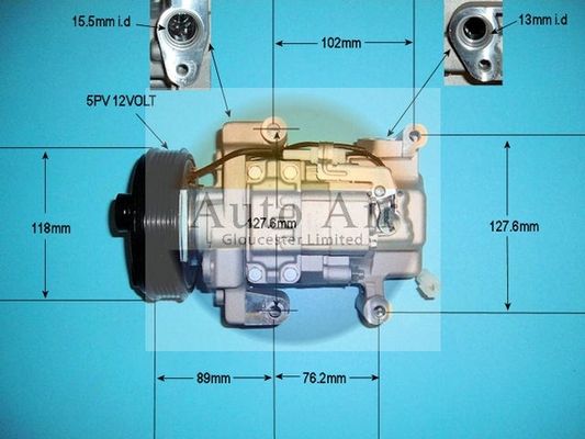 Auto Air 14-0086 A/C Air Con Compressor Air Conditioning For Mazda Mazda3 Mazda5