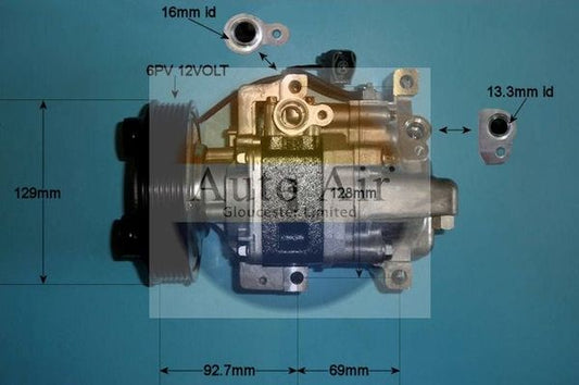 Auto Air 14-1134P A/C Compressor Air Conditioning Fits Mazda Mazda3 Mazda6 CX-7