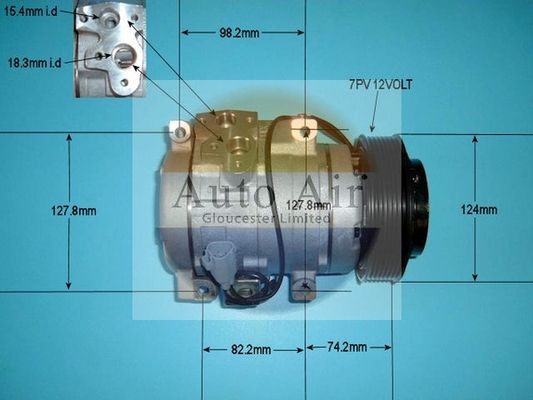 Auto Air 14-4445P A/C Air Con Compressor Air Conditioning 12V Voltage For Toyota