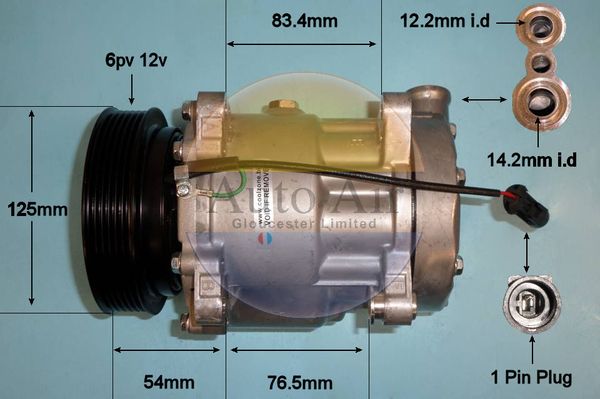 Auto Air 14-1121P A/C Compressor Air Conditioning Fits Alfa Romeo Maserati