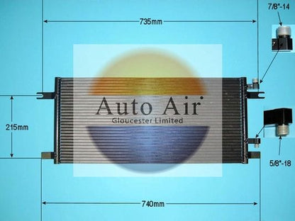 AUTO AIR 16-1352 Air Conditioning Condenser A/C Replacement Fits MERCEDES-BENZ