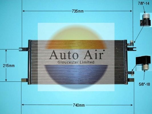 AUTO AIR 16-1352 Air Conditioning Condenser A/C Replacement Fits MERCEDES-BENZ