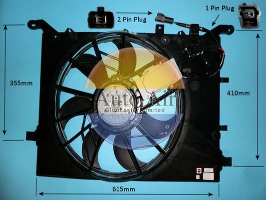 AUTO AIR 05-1176 Radiator Fan Electric Motor Centre Fits Volvo S60 S80 V70