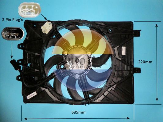 AUTO AIR 05-1377 Radiator Fan Electric Motor Centre Cooling System For Fiat 500L