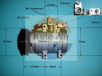 Auto Air 14-1026P A/C Air Con Compressor Air Conditioning 12V Fits Hyundai
