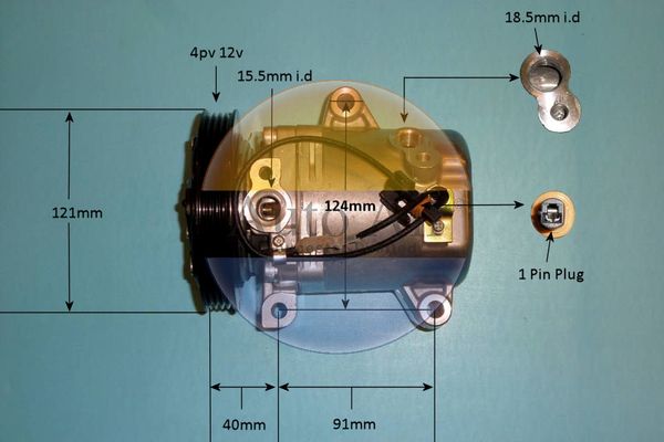 AUTO AIR 14-3042P Air Compressor A/C Air Con Air Conditioning Fits Smart Fortwo