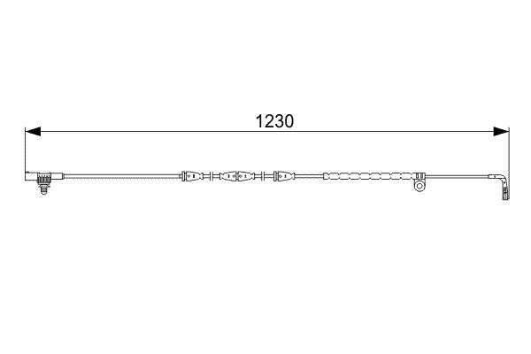 BOSCH 1987473022 Brake Pad Wear Warning Contact Front Fits Range Rover Sport