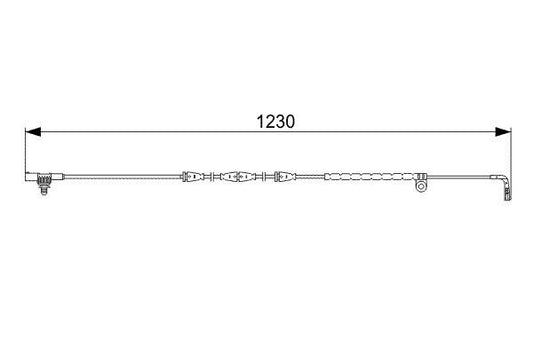 BOSCH 1987473022 Brake Pad Wear Warning Contact Front Fits Range Rover Sport