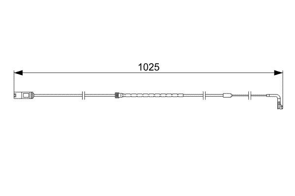BOSCH 1987473026 Brake Pad Wear Warning Contact Rear 1025mm Length For BMW X5 X6
