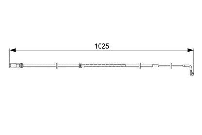 BOSCH 1987473026 Brake Pad Wear Warning Contact Rear 1025mm Length For BMW X5 X6