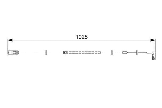 BOSCH 1987473026 Brake Pad Wear Warning Contact Rear 1025mm Length For BMW X5 X6