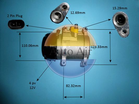 Auto Air 14-0189P A/C Air Con Compressor Air Conditioning Fits Chevrolet Spark