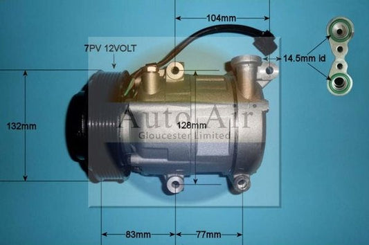 AUTO AIR 14-0321P Air Compressor A/C Air Con Air Conditioning Fits Ford Transit